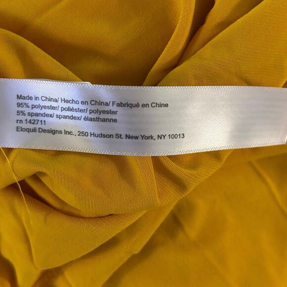 NEW Eloquii Plus Size 16 Mustard Yellow Maxi Dress Cutouts Open Back Long Sleeve - Picture 4 of 5